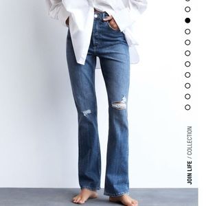 Zara Hi Rise Bootcut Jeans